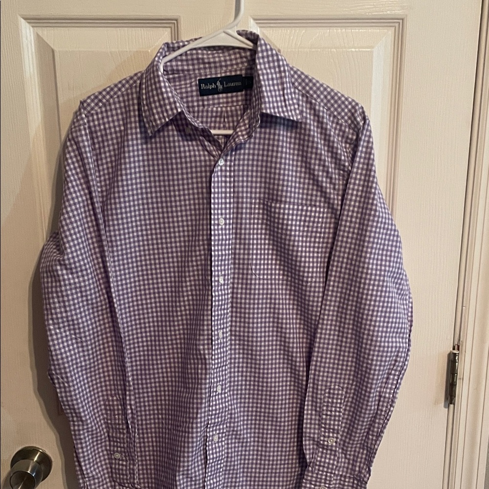 Ralph Lauren Men's Purple Gingham Shirt